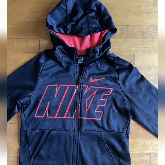 Nike Dri-FIT Youth Size Medium Activewear Jacket Black & Red - Picture 5 of 11